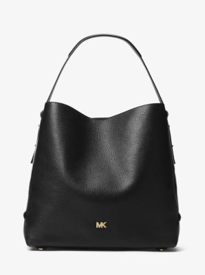 Michael kors griffin on sale leather large satchel