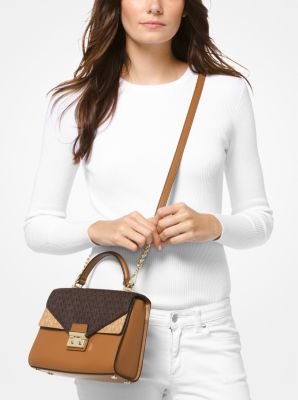 Sloan Medium Logo and Leather Satchel Michael Kors Canada