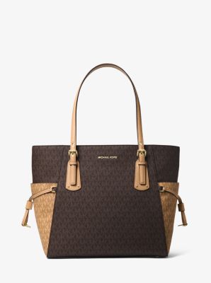 michael kors voyager logo tote vanilla