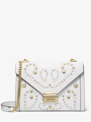 Michael kors whitney large embellished leather convertible shoulder clearance bag