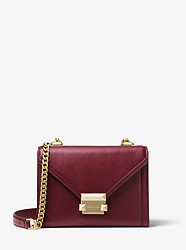 Whitney Small Leather Convertible Shoulder Bag - OXBLOOD - 30T8GXILIL