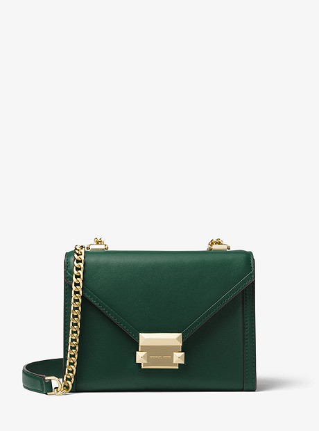 Whitney Small Leather Convertible Shoulder Bag - RACING GREEN - 30T8GXILIL