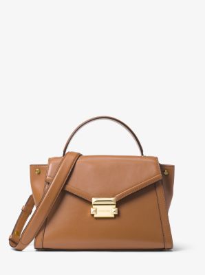 whitney mini leather satchel michael kors