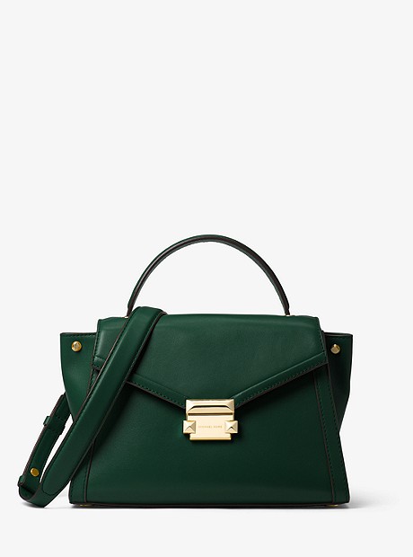Whitney Medium Leather Satchel - RACING GREEN - 30T8GXIS2L