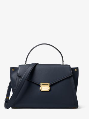 whitney leather satchel