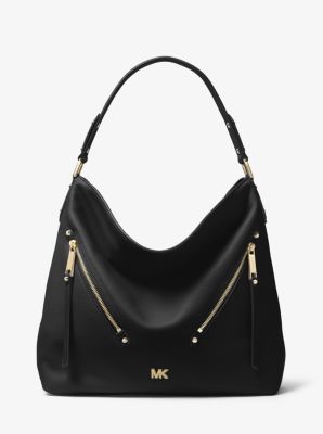 Michael kors evie large sales pebbled leather shoulder bag