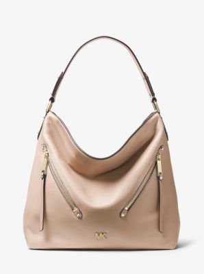 michael kors evie large pebbled leather shoulder bag