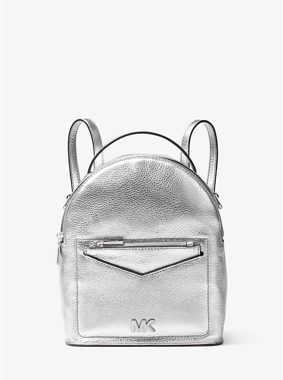 Jessa Small Metallic Pebbled Leather Convertible Backpack image number 0
