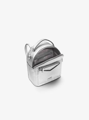 Jessa Small Metallic Pebbled Leather Convertible Backpack