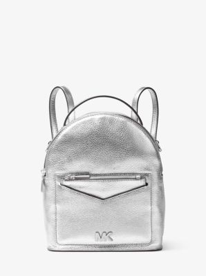 michael kors silver backpack