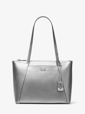 Michael kors maddie clearance large crossgrain leather tote