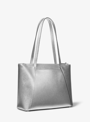 Michael Kors Maddie Medium Crossgrain Leather Tote