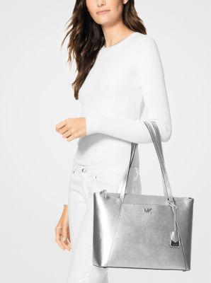 Michael kors maddie crossgrain leather tote best sale