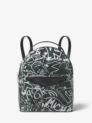 Jessa Small Graffiti Leather Convertible Backpack Michael Kors