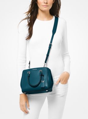 Michael kors benning medium perforated leather satchel sale