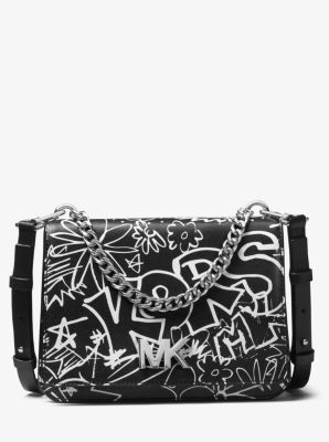 Mott Large Graffiti Leather Crossbody 