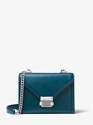 Whitney Small Leather Convertible Shoulder Bag - LUXE TEAL - 30T8SXILIL
