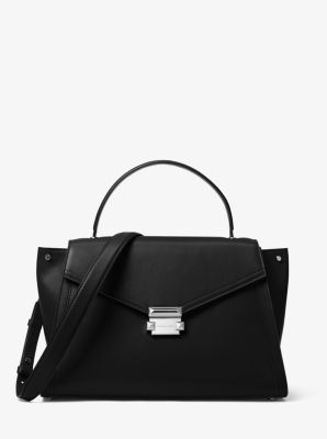 Whitney large 2025 leather satchel