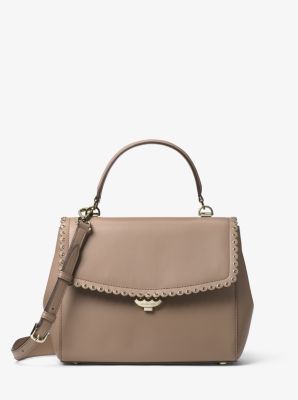Ava Medium Scalloped Leather Satchel