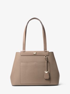 Meredith medium logo 2025 and leather tote