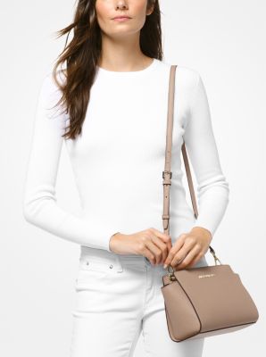 Michael Michael Kors Selma Colorblock Mini Messenger Black White