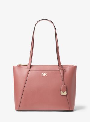 Michael kors maddie medium crossgrain leather on sale tote