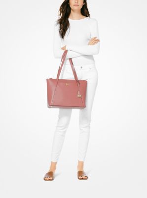 Michael Kors Maddie Medium Crossgrain Leather Tote