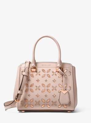 Benning Medium Perforated Leather Satchel Michael Kors