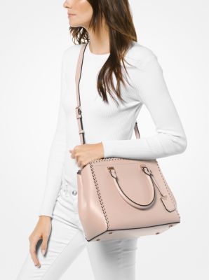 Michael kors benning large leather satchel sale