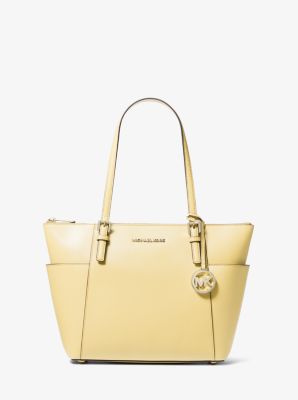 jet set large crossgrain leather tote