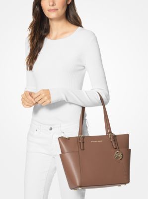 michael michael kors jet set large crossgrain leather tote