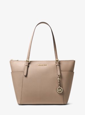 Jet Set Large Saffiano Leather Top-Zip Tote Bag image number 0