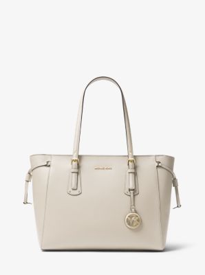 Voyager Medium Crossgrain Leather Tote Bag | Michael Kors