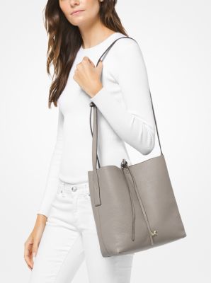 Junie Large Pebbled Leather Messenger Michael Kors