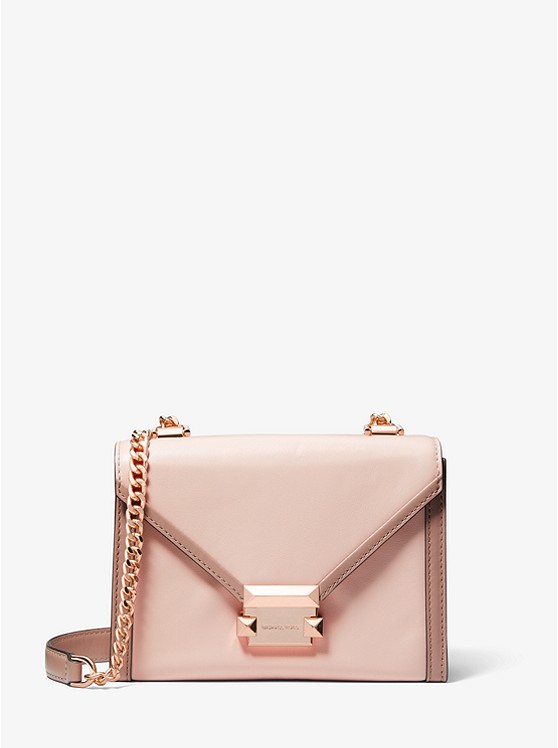 Whitney Small Two-Tone Leather Convertible Shoulder Bag
