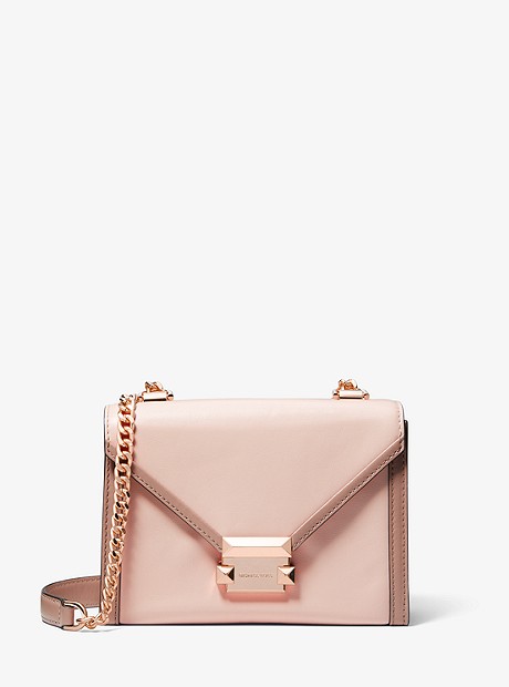 Whitney Small Two-Tone Leather Convertible Shoulder Bag - SFTPINK/FAWN - 30T8TXIL0T