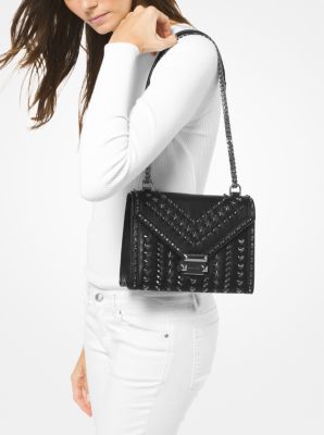 Michael kors whitney large studded shoulder on sale bag