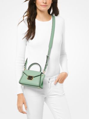 Whitney mini leather shop satchel michael kors