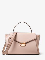 Whitney Large Leather Satchel - SFTPINK/FAWN - 30T8TXIS3T