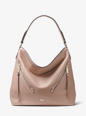 Evie Large Pebbled Leather Shoulder Bag Michael Kors