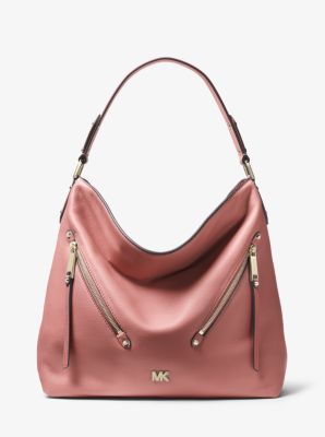 Michael kors evie large leather shoulder bag best sale