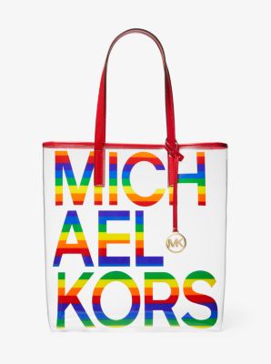 Michael Kors The Michael Large Graphic Logo Print Pvc Tote Bag