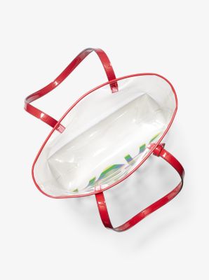 The Michael Large Graphic Logo Print PVC Tote Bag