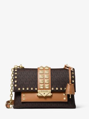 Cece Medium Studded Logo and Leather Convertible Shoulder Bag