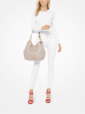 michael kors lillie large pebbled leather shoulder bag