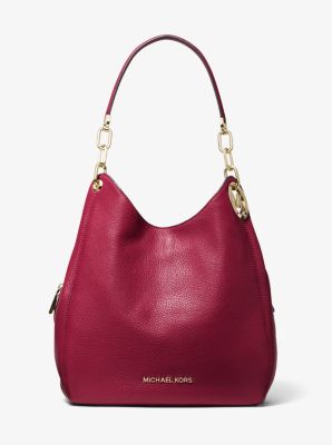 michael michael kors lillie large pebbled leather shoulder bag