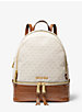 Rhea Medium Logo and Leather Backpack image number 0
