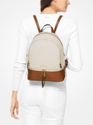 Michael kors rhea on sale medium embellished leather backpack