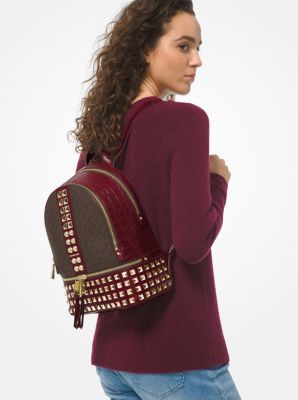 Rucksack Rhea Medium aus Logostoff und Leder image number 3