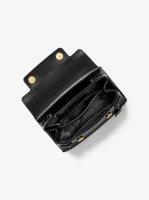 Gramercy Medium Pebbled Leather Satchel